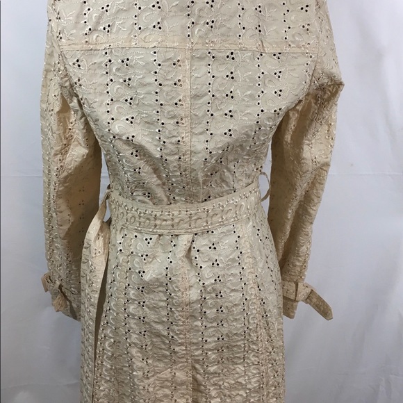 Dana Bachman sand eyelet trench coat jacket - Picture 4 of 7